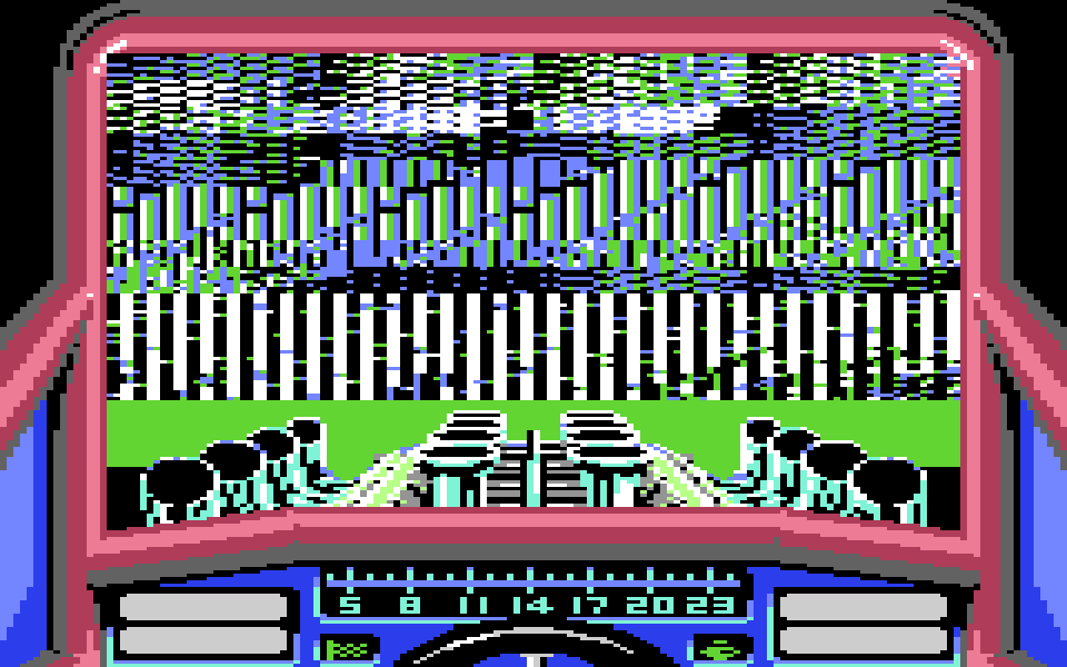 Stunt Car Racer gameplay bitmap when the menu is active